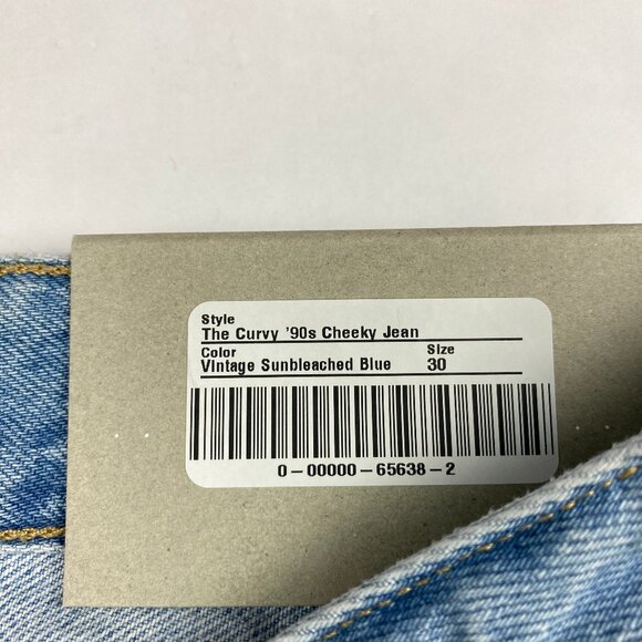 NWT Everlane Jeans Women's Size 30 The Curvy '90s Cheeky Blue - Picture 7 of 14